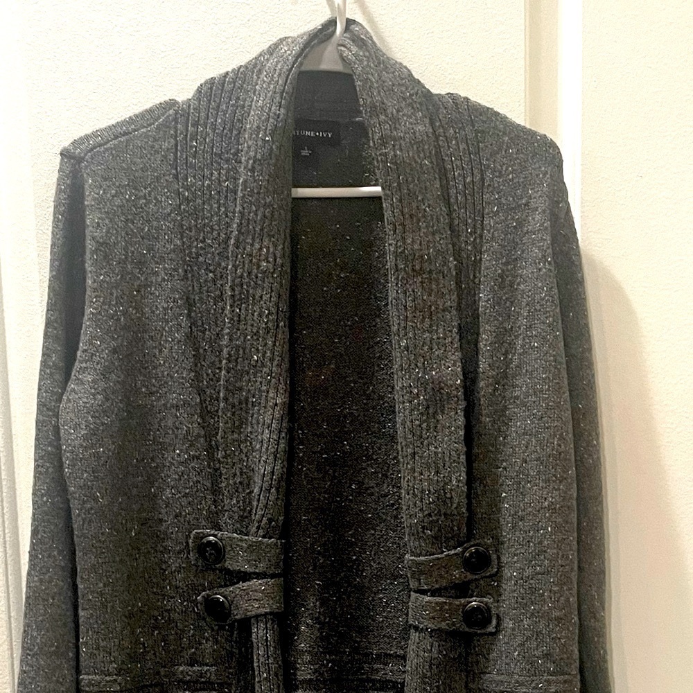 NEW…Fortune + Ivy Raiden Tab Open Front Cardigan - Picture 3 of 3